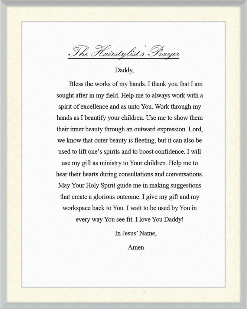 Hairstylist's Prayer