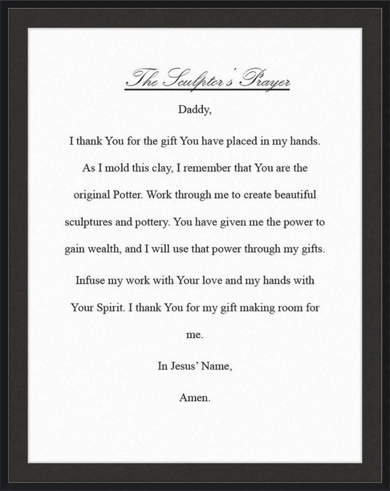Sculptor's Prayer