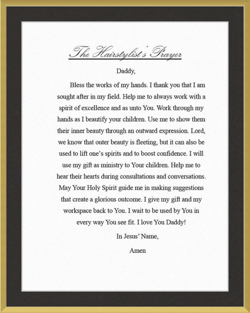 Hairstylist's Prayer