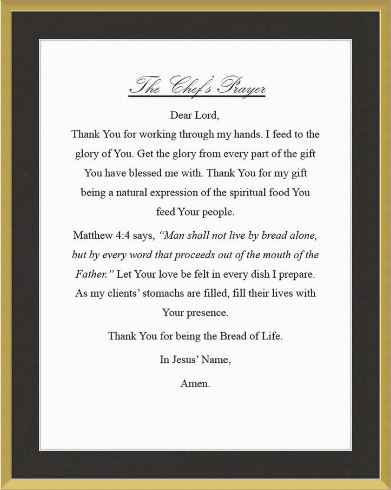 Chef's Prayer
