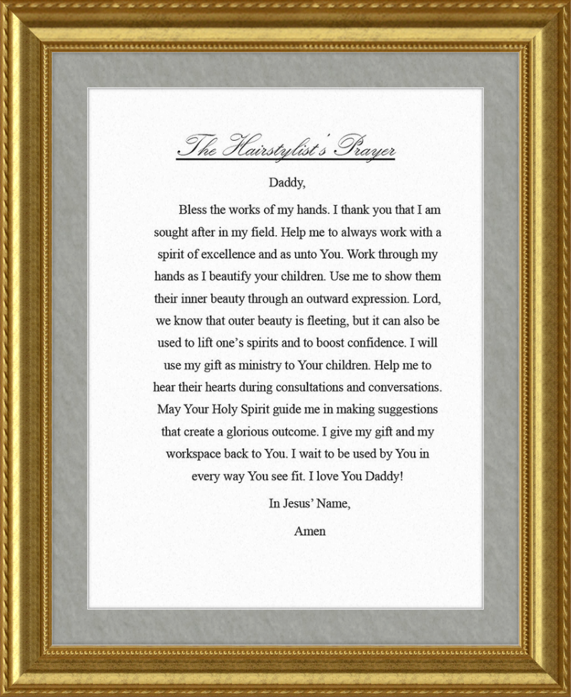 Hairstylist's Prayer