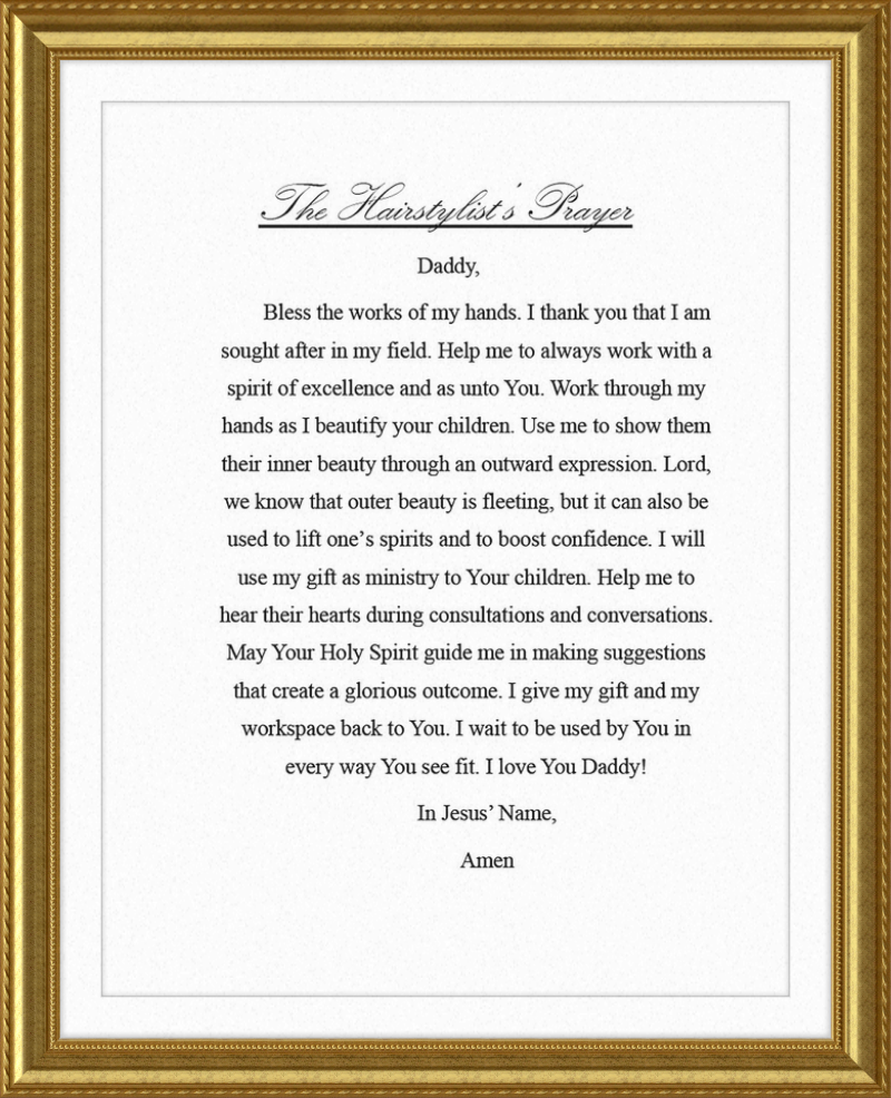 Hairstylist's Prayer