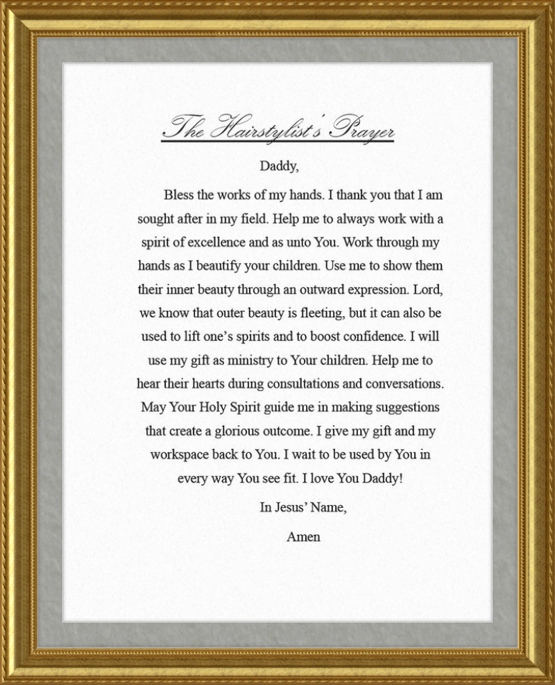 Hairstylist's Prayer