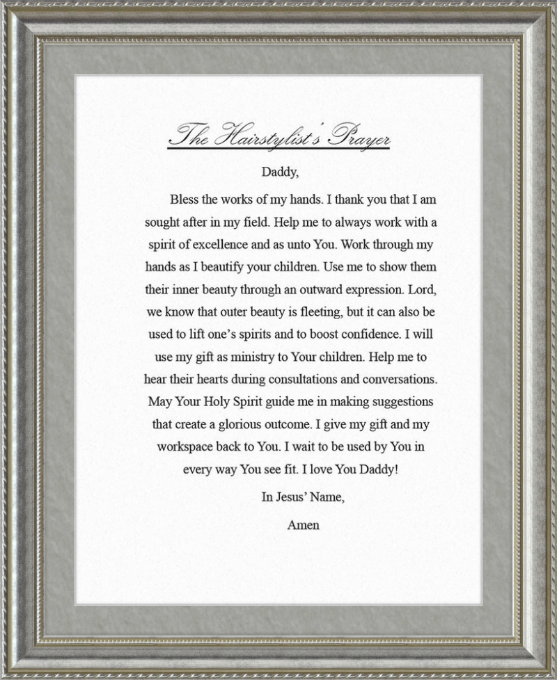 Hairstylist's Prayer