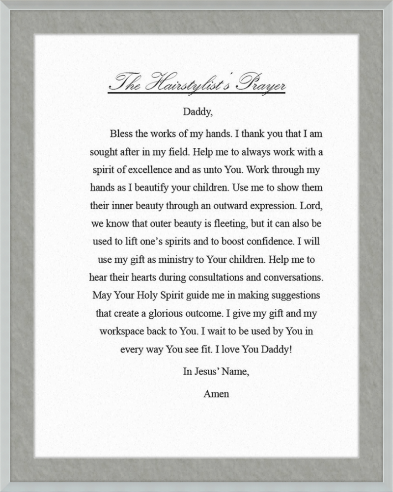 Hairstylist's Prayer