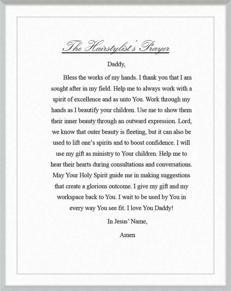 Hairstylist's Prayer