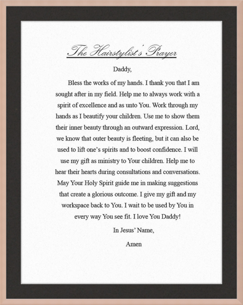 Hairstylist's Prayer