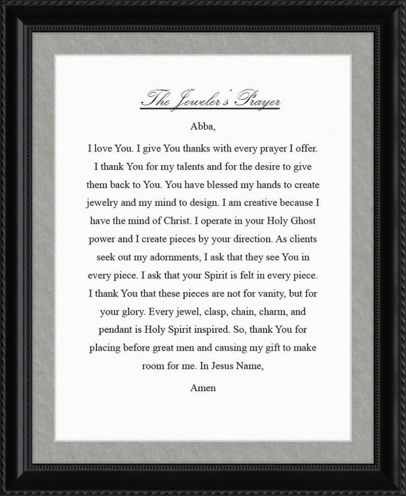 Jeweler's Prayer