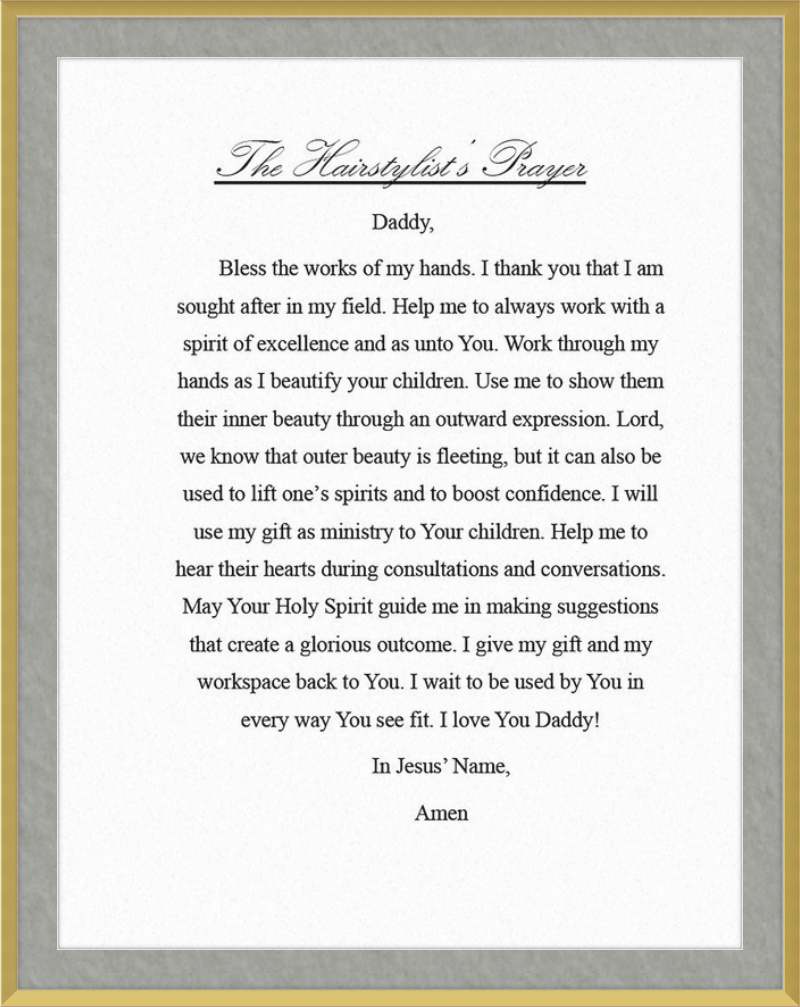 Hairstylist's Prayer