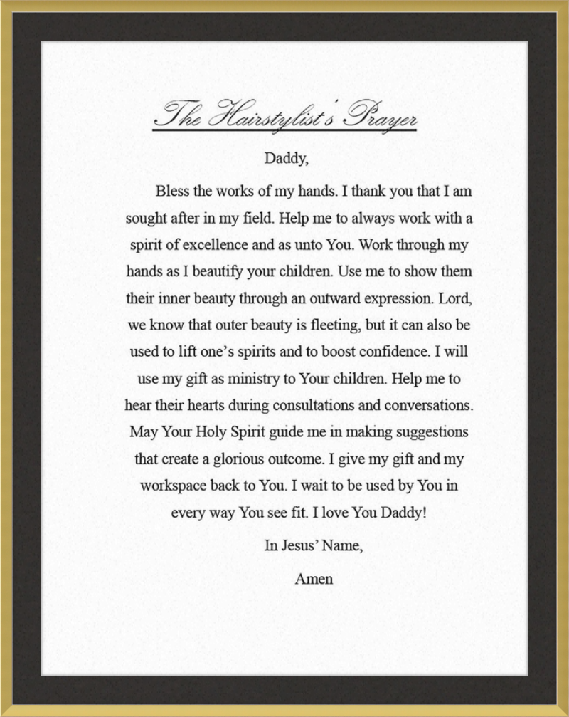Hairstylist's Prayer