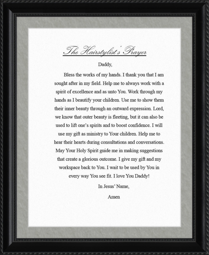 Hairstylist's Prayer