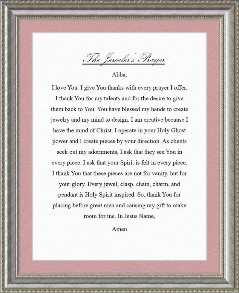 Jeweler's Prayer
