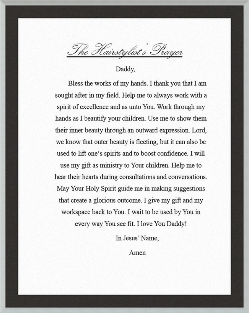 Hairstylist's Prayer