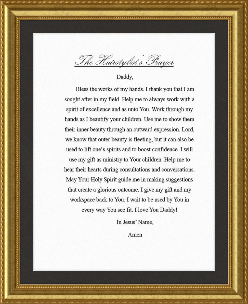 Hairstylist's Prayer