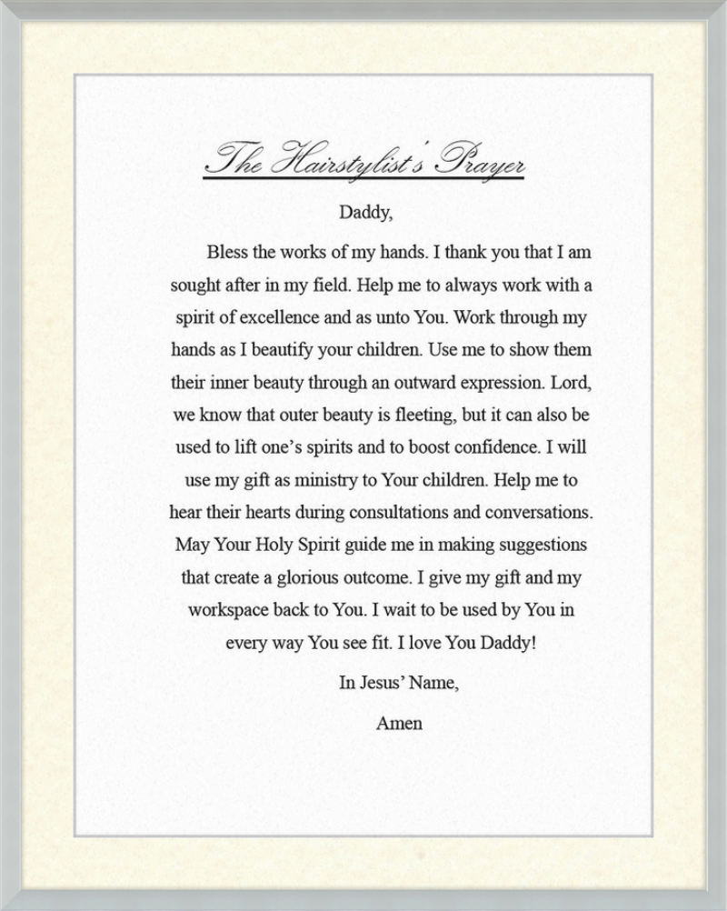 Hairstylist's Prayer