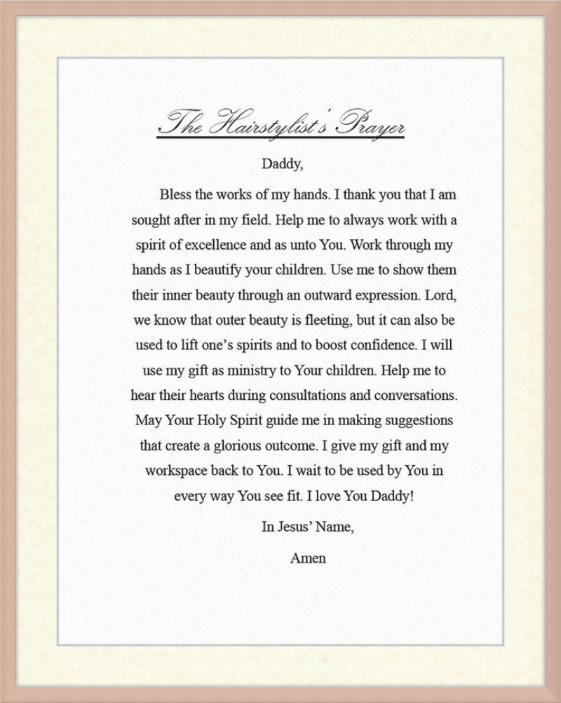 Hairstylist's Prayer