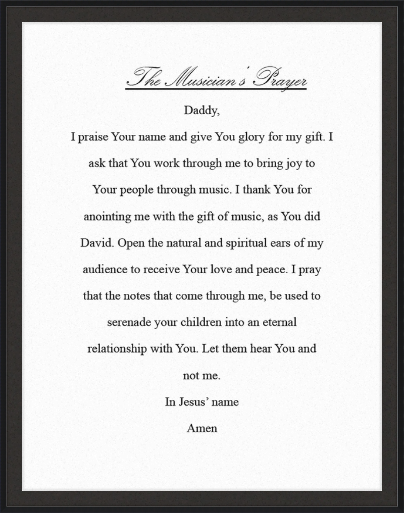 The Musician's Prayer