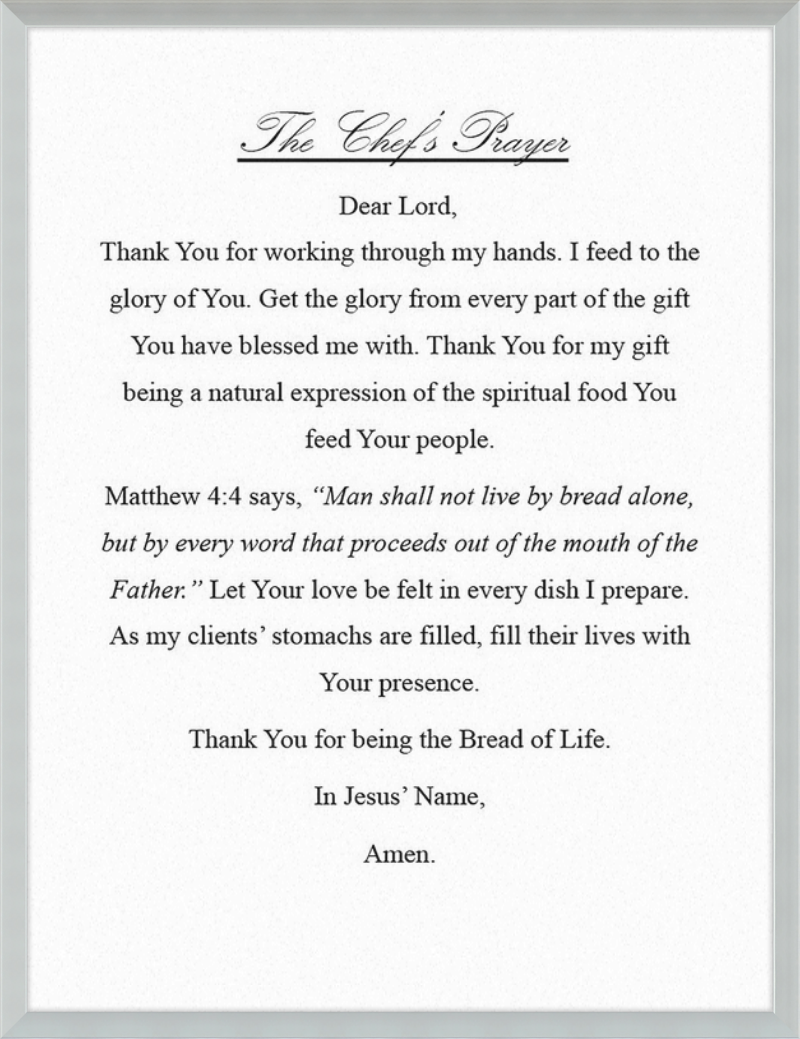 Chef's Prayer
