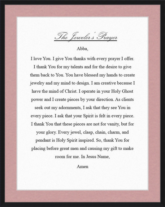 Jeweler's Prayer