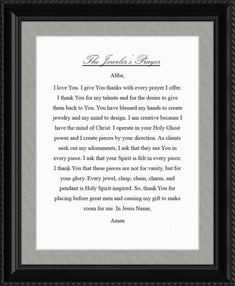Jeweler's Prayer