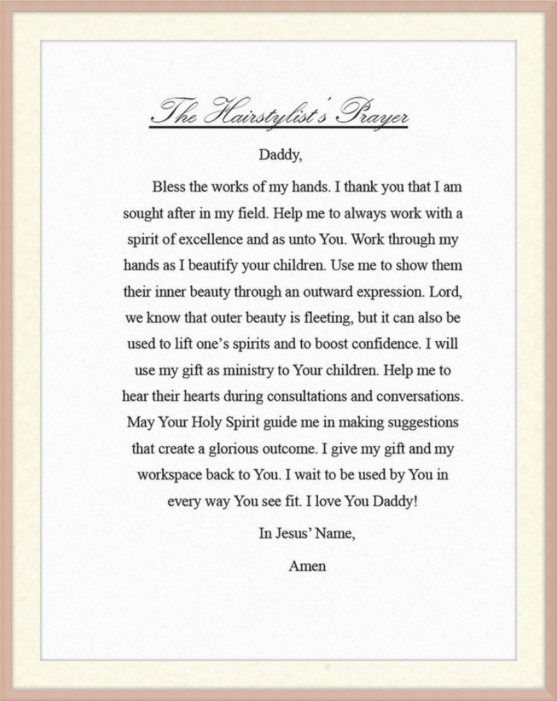 Hairstylist's Prayer