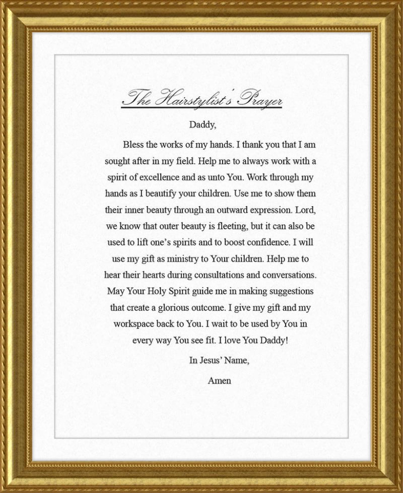 Hairstylist's Prayer