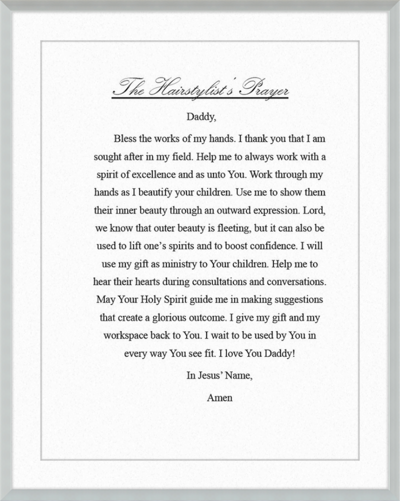 Hairstylist's Prayer